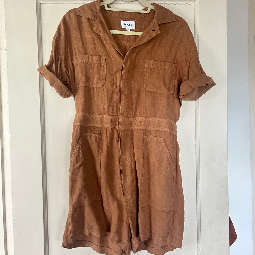 MATE The Label Brown Romper Size Small, Brand New